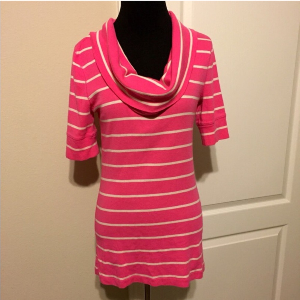 Express -- Y2K Cowl Neck Half Sleeve Tunic Top vtg - Picture 2 of 4